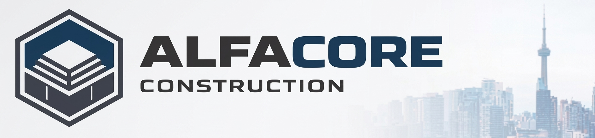 Alfacore Construction Logo